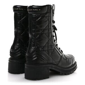 Christian Dior D-Unit Leader Cannage Calfskin BLACK SIZE 7 (37)